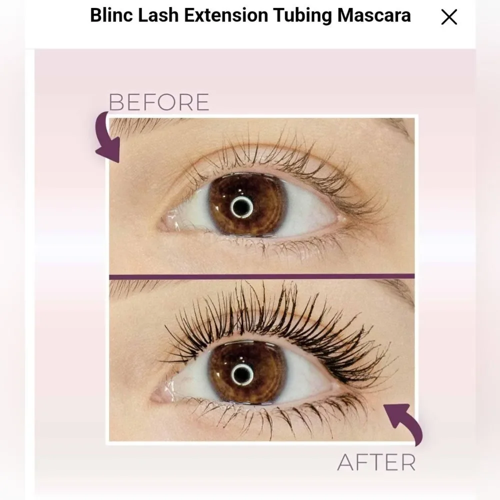Blinc Lash Extension Tubing Mascara Black - Vegan, Clean, Sensitive Eyes NIB
